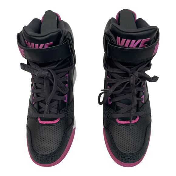 Nike Air Women's Black Pink Revolution Sky High Sneaker Wedge Sizes 7 & 8 - Picture 3 of 8